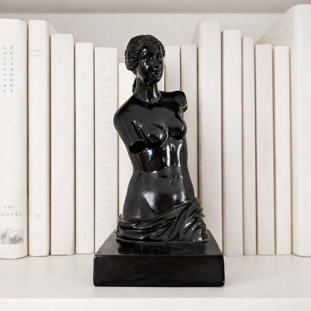 Bust Statue Sculpture in Black Resin 7.5”